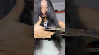 V shape hair cutting for girls ✅💇🏻‍♀️at home 🏠 💫youtubeshorts hairtreatment haircare short [upl. by Noseimaj]