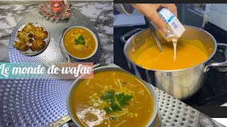 Soupe de potiron 😋حساء القرع الاحمر بالكريمة تستحق التجربة 🤩لن تستغني عنها😍 [upl. by Rustice]