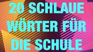 20 SCHLAUE WÖRTER für die SCHULE pt 2 I deutschstundeonline [upl. by Kcirded267]