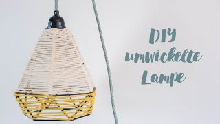 DIY umwickelte geometrische Lampe selbermachen [upl. by Ettigirb]