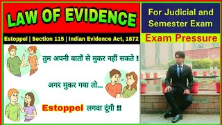 Estoppel  Section 115  Indian Evidence Act 1872  Aasim Yezdani [upl. by Sigler]