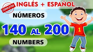 ⭐Números del 140 al 200 en Inglés y Español 🧠🙋‍♀️I Numbers 140 to 200 in English and Spanish I [upl. by Oilasor301]