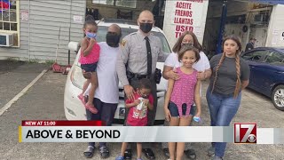 State trooper buys new tires lunch fills gas tank for NC family stranded for hours [upl. by Jones]