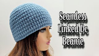 EASY Crochet Seamless Linked Double Crochet Hat for Man or Woman ⭐ [upl. by Etnuahc]