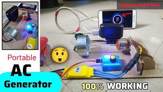 How To Make 220V  AC at Home Using synchronous Motor [upl. by Ytitsahc]