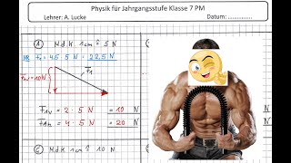 Erklärung PhysikHausaufgaben vom 08102022 grafische Kräftezerlegung [upl. by Haseefan]