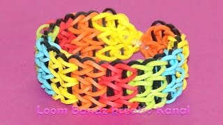 Loom Bandz Armband knüpfen Anleitung deutsch [upl. by Francesca]