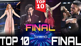 SAN REMO FESTIVAL 2022  FINAL  TOP 10 Eurovision Italy [upl. by Bud953]