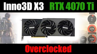 Inno3D RTX 4070 Ti X3 12G  Overclocked manually [upl. by Yrrab]