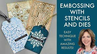 Embossing with Stencils and Dies [upl. by Aerdnod383]