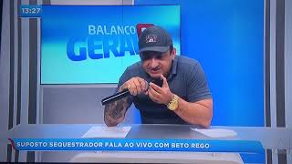 Beto Rego da TV Antena 10 atende suposto sequestrador ao vivo [upl. by Idak]