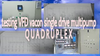 Testing single drive multipump VFD quadruplex pump [upl. by Elleina]