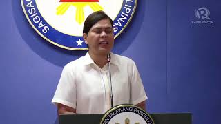 VP Sara Duterte answers questions on rumored impeachment corruption allegations [upl. by Rosalie110]