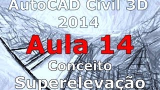 AutoCAD Civil 3D 2014  14 Superelevação  Conceito [upl. by Epps]