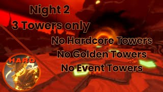 TDS Hexscape Event Night 2 SOLO 3 Towers only  Tower Defense Simulator [upl. by Nicki]