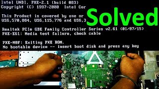 How to fix PXEE61 Media test failure check cable  PXEM0F Exiting PXE ROM No bootable device [upl. by Moynahan]