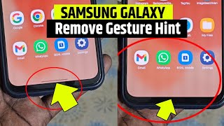 Navigation Gesture Hint How To Hide  All SAMSUNG GALAXY Device One UI 61 Hindi [upl. by Hairem136]