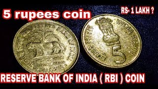 5 rupees coin  reserve Bank of India platinum jubliee  Sell value [upl. by Pierson]