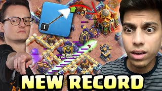 Synthe RECORD GIANT ARROW VALUE vs Sumit amp Papa MOGAMBO Clash of Clans [upl. by Edda]