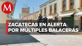 Zacatecas reporta balaceras durante TODO el día [upl. by Kokaras]