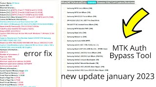 MTK Auth Bypass Tool V75 NEW Update Error Fix 2023 [upl. by Arlyne]