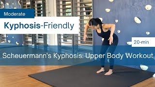 20Min Upper Body Strengthening for KYPHOSIS ScheuermannsStructuralPostural MODERATE level [upl. by Edyth]