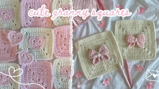 how to crochet cute granny squares ౨ৎ♡  beginnerfriendly with or without magic ring [upl. by Aerdnak663]