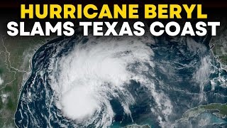 Hurricane Beryl Tracker LIVE Hurricane Beryl Slams Texas Coast  Hurricane Beryl 2024 Barbados LIVE [upl. by Yesnil62]