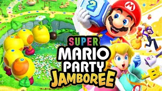 Super Mario Party Jamboree español latino gameplay Nintendo Switch Bosque de Mega Floruga [upl. by Ecnal]