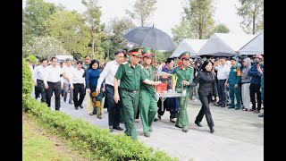 Huyện Dầu Tiếng Tổ chức trang nghiêm Lễ an táng Liệt sĩ Trương Văn Tiến [upl. by Atinram]