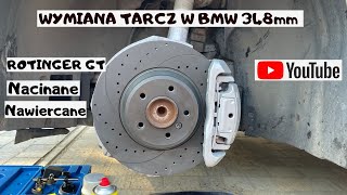 BMW Wymiana Tarcz Pomiar Bicia  ROTINGER GT  How To Replace Brake Disc amp Pads Bremsenservice [upl. by Nnyleitak]