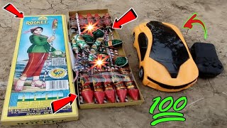 Diwali Experiment ROCKET 10पिस SCIENCE Testing Fanta Mirinda and remote control episode 112 [upl. by Eisak]