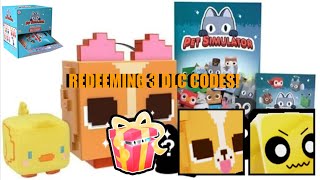 Redeeming 3 DLC Merch Codes in Pet Simulator 99 HUGE GHOST [upl. by Anesuza]