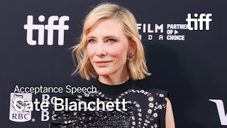 Cate Blanchett Acceptance Speech  TIFF TRIBUTE AWARDS 2024 [upl. by Neelhtakyram]