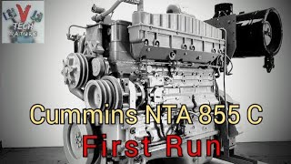 Cummins NTA 855 Diesel Engine First Run  Big Cam Engine  Cummins BoreWells [upl. by Yesiad]