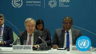 Energy transition Turning towards justice  UN Chief at COP29  United Nations [upl. by Silirama]