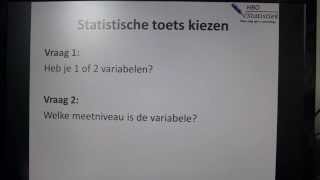 Statistische toets kiezen [upl. by Arsuy]