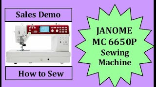 JANOME MC 6650 How to Sew with Wind Bobbins Sew Patterns [upl. by Adnauqahs]