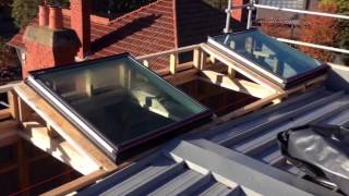 Installing 5x Velux Skylights VS S06 in a row in Melbourne [upl. by Nawk]