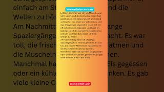 Sommerferien am Meer deutsch learndeutsch learngerman deutschlernen foru [upl. by Spillar]