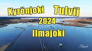 Tulvat Ilmajoki kevät 2024 [upl. by Eniamrahs]