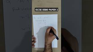 Find the value of m maths igcse mathshorts [upl. by Akemej]