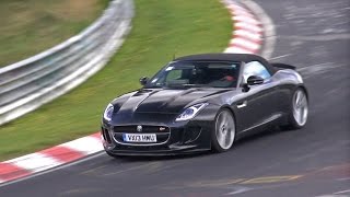 Jaguar FType S V6 testing with manual gearbox on the Nurburgring [upl. by Stauffer]