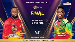 LIVE  Final  Trinbago Knight Riders vs Guyana Amazon Warriors  CPL 2023 [upl. by Pavel]