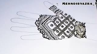 beautiful mehndi design ❤️subscribe leatestmehndidesign hennadesign mehndibyazra1 trending [upl. by Delbert710]