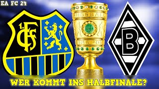 Saarbrücken vs Gladbach in FC 24 🏆 DFB POKAL Viertelfinale  Prognose amp Tipp ⚽ [upl. by Abbey370]