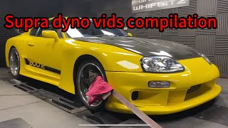 Whifbitz Toyota Supra Mk4 dyno compilation  Toyota Supra mk4 dyno pulls [upl. by Worlock106]