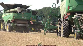 John Deere  Massey Ferguson  Getreideernte  Grain Harvest 2022 [upl. by Eerdua]