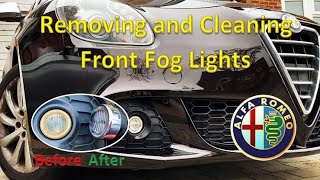 Alfa Romeo Giulietta Fog Light Removal and Clean [upl. by Nauqed]