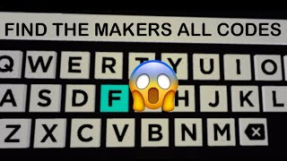 ⌨️READ PINNED COMMENT All 8 Keyboard Codes  Roblox Find The Markers⌨️ [upl. by Jdavie]